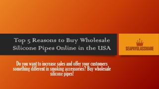 Top 5 Reasons to Buy Wholesale Silicone Pipes Online in the USA