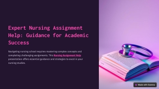 Expert Nursing Assignment Help: Guidance for Academic Success