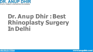 Best Rhinoplasty surgery in Delhi