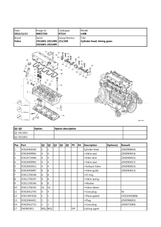 Volvo L40B Compact Wheel Loader Parts Catalogue Manual Instant Download (SN 1911001-1911499, 1921001-1921499)