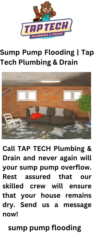 Sump Pump Flooding  Tap Tech Plumbing & Drain