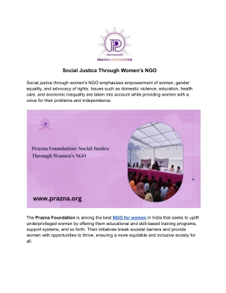 Social Justice Through Women’s NGO (1)