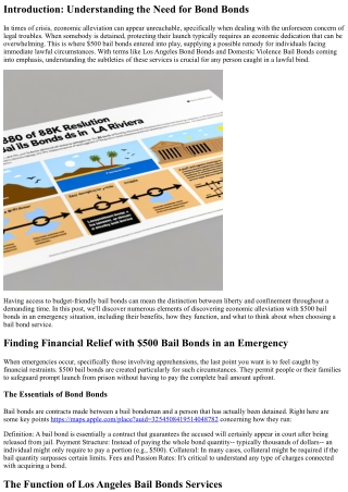 Searching For Financial Relief with $500 Bail Bonds in an Emergency situation