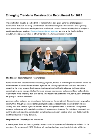 Emerging Trends in Construction Recruitment for 2025
