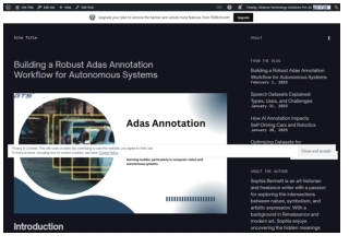 Building a Robust Adas Annotation Workflow for Autonomous Systems