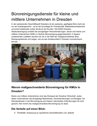 Buro reinigungsdienste fur kleine und mittlere Unternehmen in Dresden