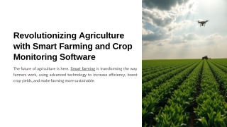 Revolutionizing Agriculture with Smart Farming and Crop Monitoring Software