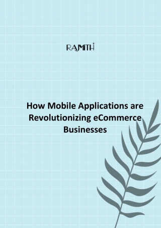 How Mobile Applications are Revolutionizing eCommerce Businesses