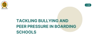 Tackling Bullying and Peer Pressure in Boarding Schools
