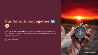 Our Adventures Together Brass Compass Gift