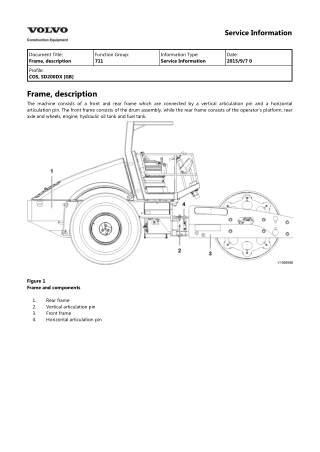 VOLVO SD200DX SINGLE-DRUM ROLLER Service Repair Manual Instant Download