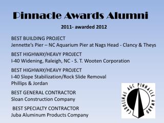 Pinnacle Awards Alumni