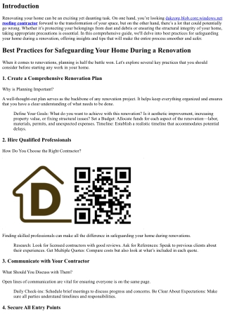 “Best Practices for Safeguarding Your Home During a Renovation”