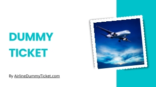 AirlineDummyTicket.com: Hassle-Free Dummy Flight Tickets for Visa Applications