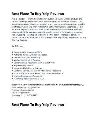 Best Place To Buy Yelp Reviews