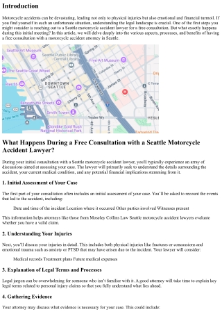 What Happens During a Free Consultation with a Seattle Motorcycle Accident Lawye