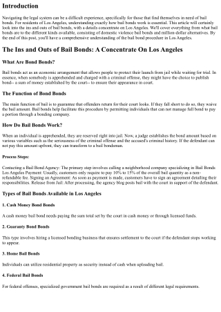 The Ins and Outs of Bail Bonds: A Focus on Los Angeles