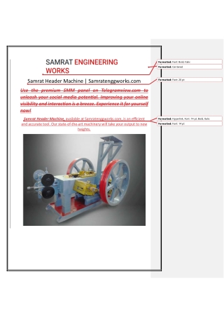 Samrat Header Machine | Samratenggworks.com