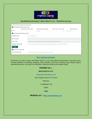 Data Matching Automation | Match Data Pro LLC - Streamline Accuracy