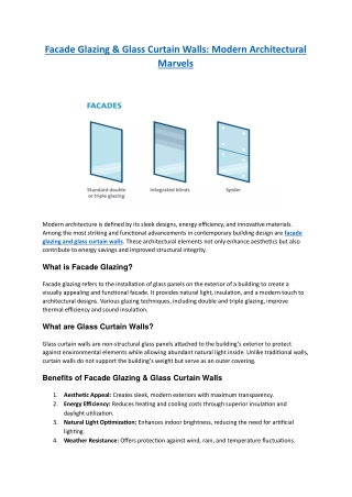 Facade Glazing & Glass Curtain Walls Modern Architectural Marvels