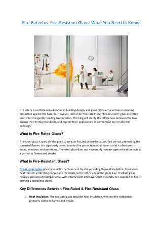 Fire-Rated vs. Fire-Resistant Glass What You Need to Know