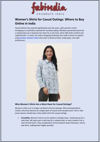 Women’s Shirts for Casual Outings: Where to Buy Online in India