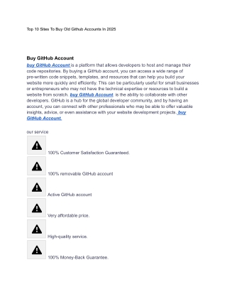 Top 10 Sites To Buy Old Github Accounts In 2025