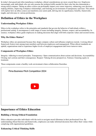 How an Ethics Course Can Transform Your Career Path