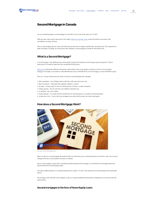 Home Equity Freedom Plan with Second Mortgage Online