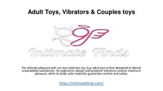 Adult Toys, Vibrators & Couples toys