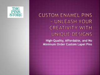 Custom Enamel Pins – Unleash Your Creativity with