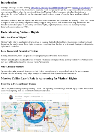 “Moseley Collins Law’s Role in Advocating for Victims’ Rights”