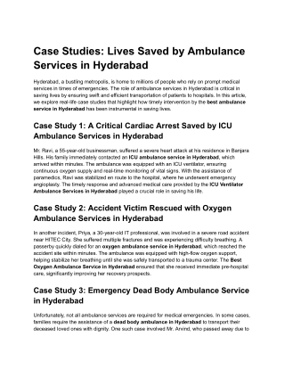 Case Studies_ Lives Saved by Ambulance Services in Hyderabad