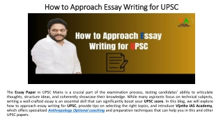 How to Approach Essay Writing for UPSC