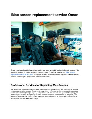 iMac screen replacement service Oman
