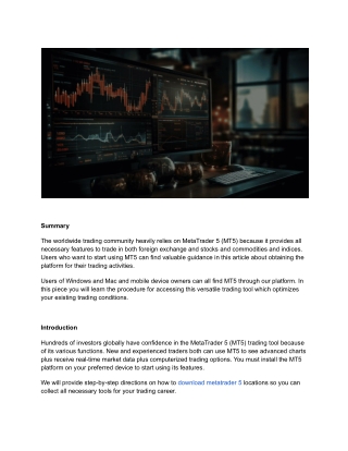Where and How to Download MetaTrader 5 for Your Trading Needs