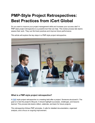 PMP-Style Project Retrospectives_ Best Practices from iCert Global