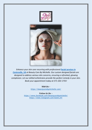 Facial Services in Centreville, VA – Beauty Care By Michelle