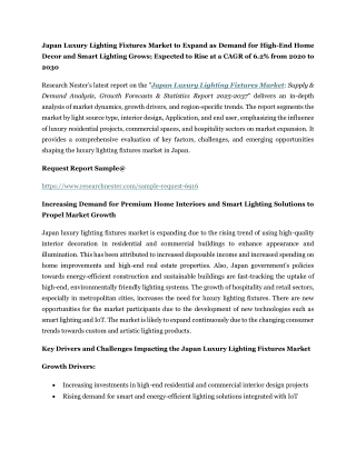 Japan Luxury Lighting Fixtures Market