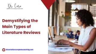 Demystifying the Main Types of Literature Reviews