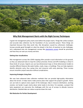 Why Risk Management Starts with the Right Survey Techniques