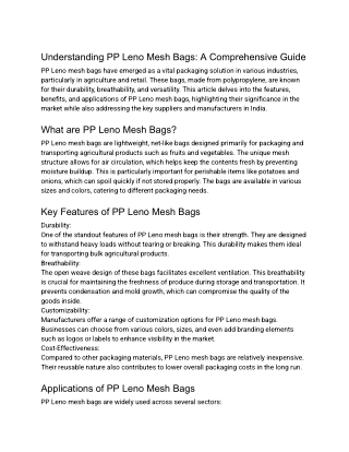 Understanding PP Leno Mesh Bags_ A Comprehensive Guide
