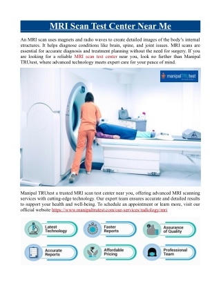 MRI Scan Test Center Near Me