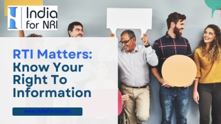 RTI Matters Know Your Right To Information