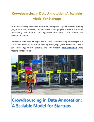 Crowdsourcing in Data Annotation: A Scalable Model for Startups