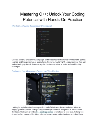 Mastering C   Unlock Your Coding Potential with Hands-On Pra