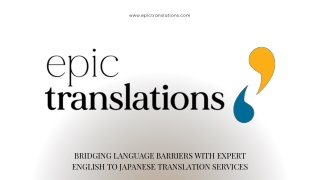 Bridging Language Barriers with Expert English to Japanese Translation Services