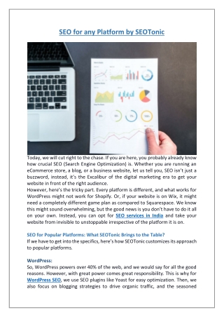 SEO for Any Website Platform by SEOTonic