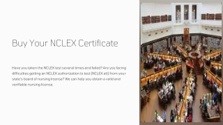 Buy NCLEX Certificate