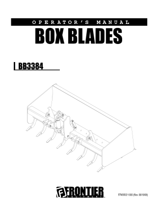 John Deere Frontier BB3384 Box Blades Operator’s Manual Instant Download (Publication No. 5TM350211000)